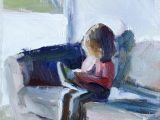 Reading With Legs Crossed SketchSOLD•