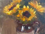 Sunflowers in Ceramic Jug Gifted•