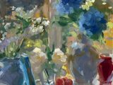 Window Still Life with Hydrangeas