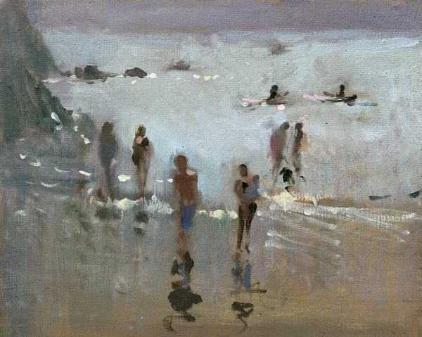 Paddlers at Pwllgwaelod
