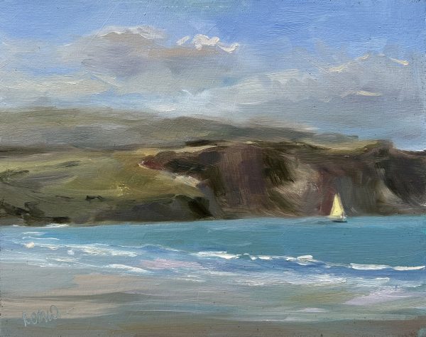 Yellow Sail at Newport, West Wales <br>SOLD<span style="font-size: 30px; color: #ff000c;">•</span