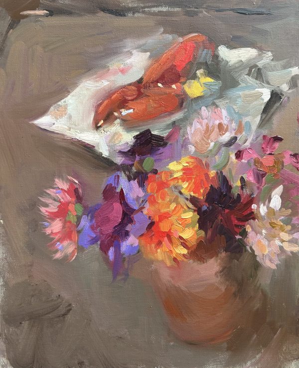Dahlias and Lobster