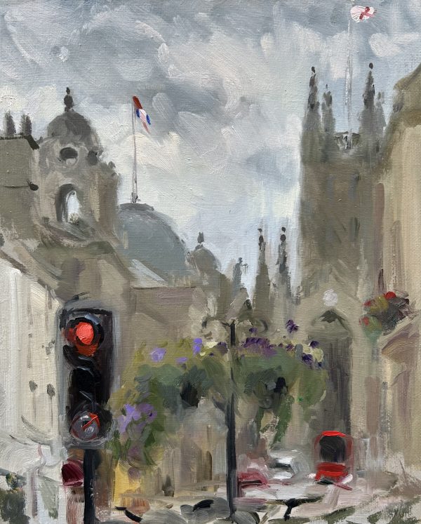 View towards the Abbey, Moving Clouds