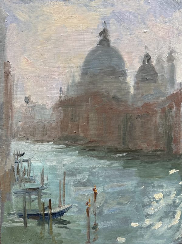 Morning in Venice, Hazy Light, sketch<br>SOLD<span style="font-size: 30px; color: #ff000c;">•</span