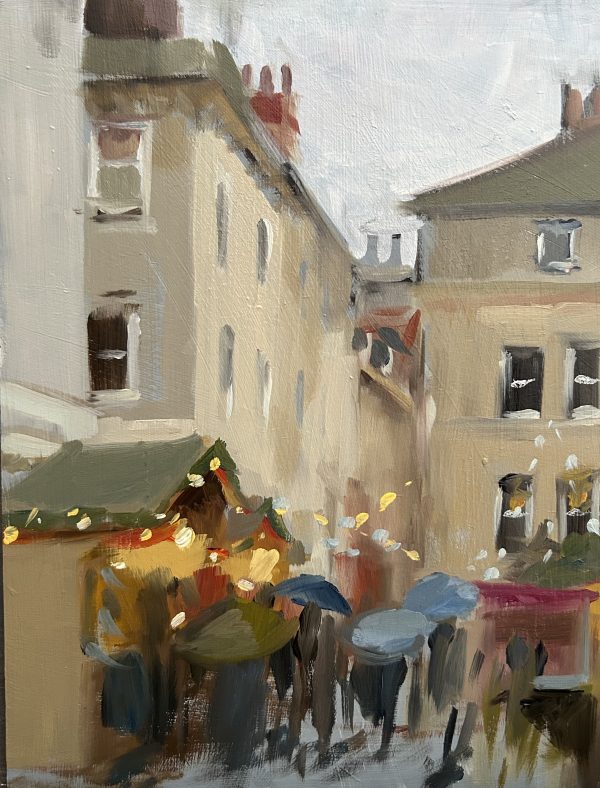 View towards North Parade Passage, Christmas