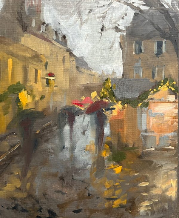 Christmas Market in the Rain <br> sold<span style="font-size: 30px; color: #ff000c;">•</span