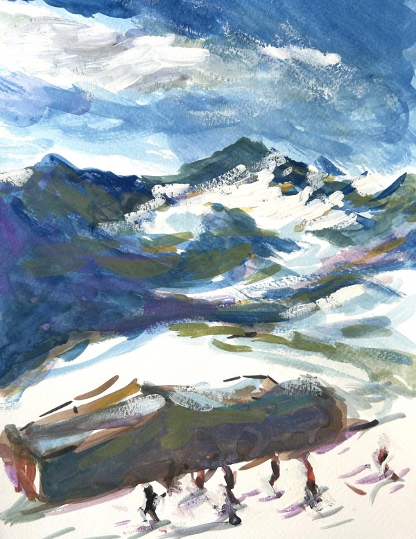 Skiers on a Clear Day