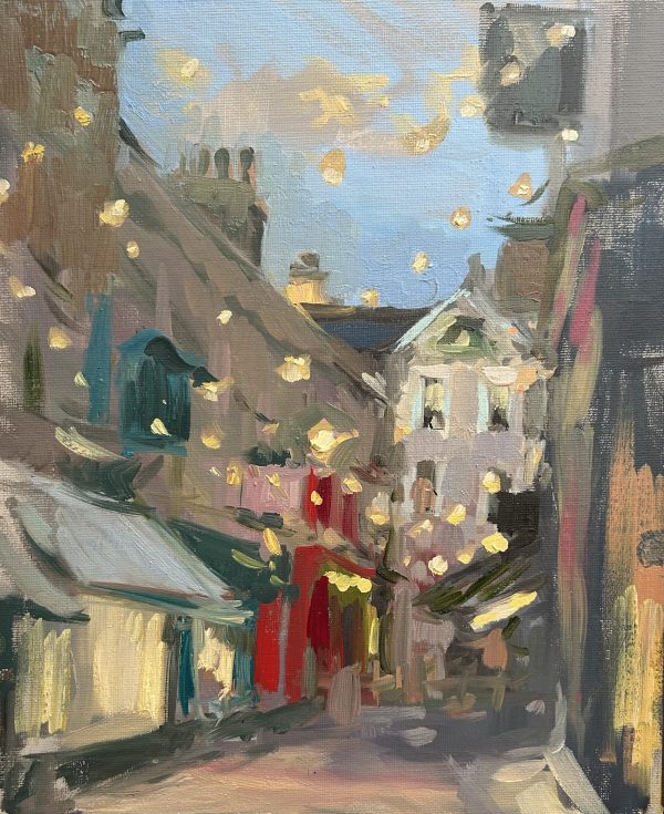 Northumberland Place, Christmas Lights, sketch