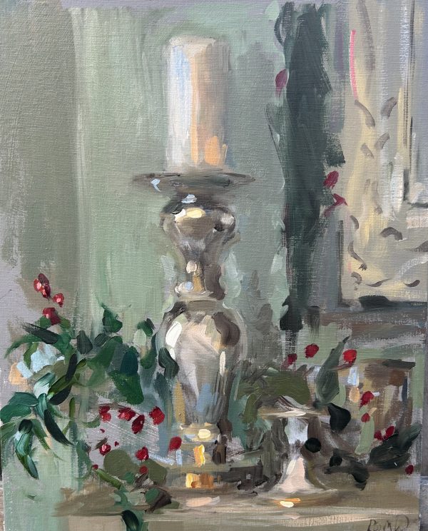 Winter Candlestick<br>SOLD<span style="font-size: 30px; color: #ff000c;">•</span