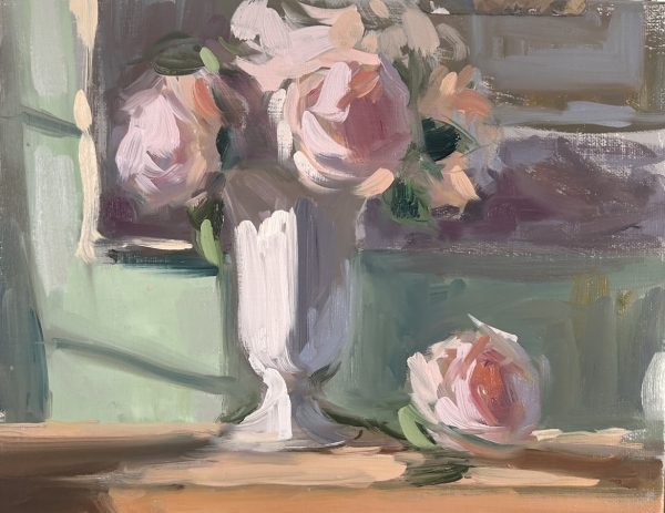 Roses in Vase, Morning sketch