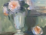 Roses in Vase in Evening Light