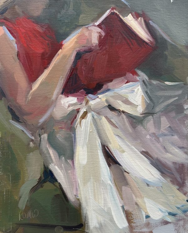 Girl Reading with Silk Sash