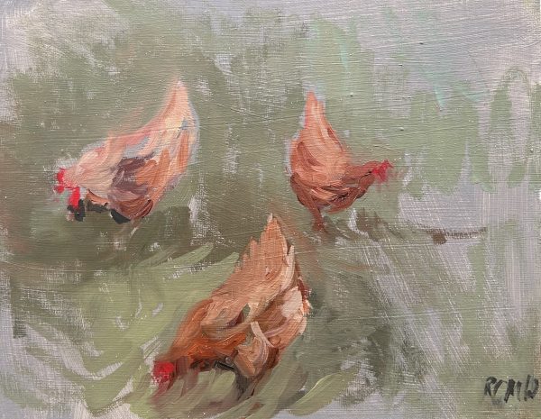 Next Door's Chickens<br>SOLD<span style="font-size: 30px; color: #ff000c;">•</span