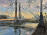 Sunset at Albert Bridge, Sketch