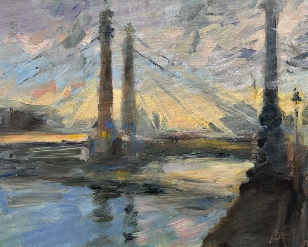 Sunset at Albert Bridge, Sketch