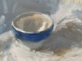 White and Blue China Bowl