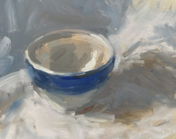 White and Blue China Bowl