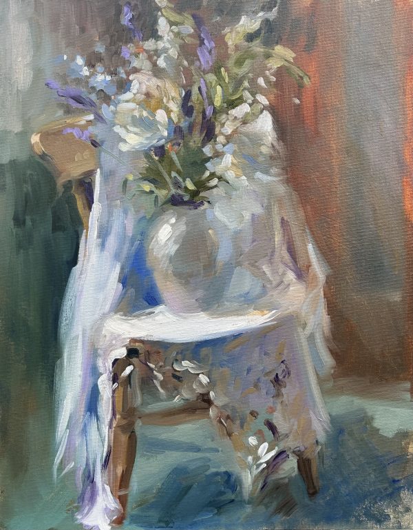 Chrysanthemums on Chair