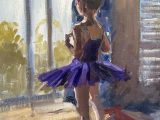 Ballet girl in purple tutu
