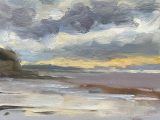 Sunset at Clevedon (oil sketch)