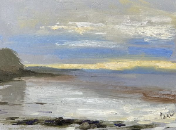 Late Sun at Clevedon (oil sketch)