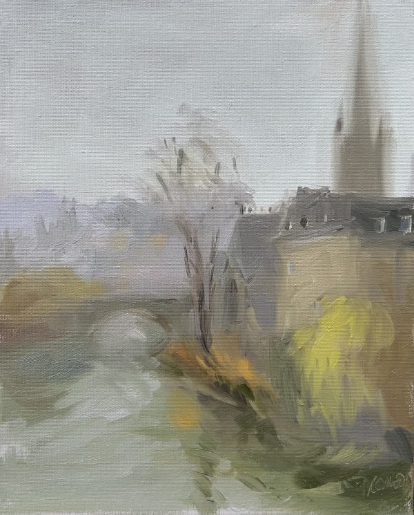St John's Church by the River (oil sketch)