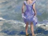 Girl in Purple Dress Paddling