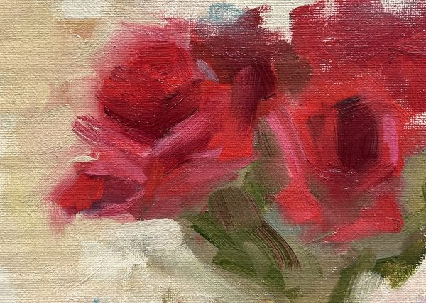 Red Roses Study (oil sketch)