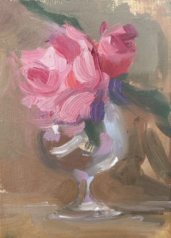 Clematis in Glass (oil sketch)