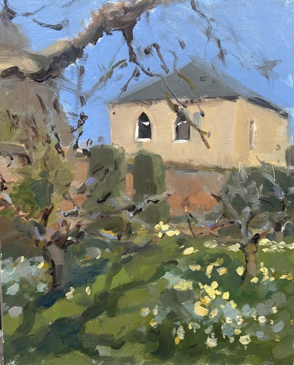 Daffodils and Apple Trees at the Courts