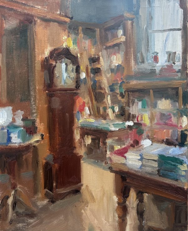 Toppings Grandfather Clock (oil sketch)