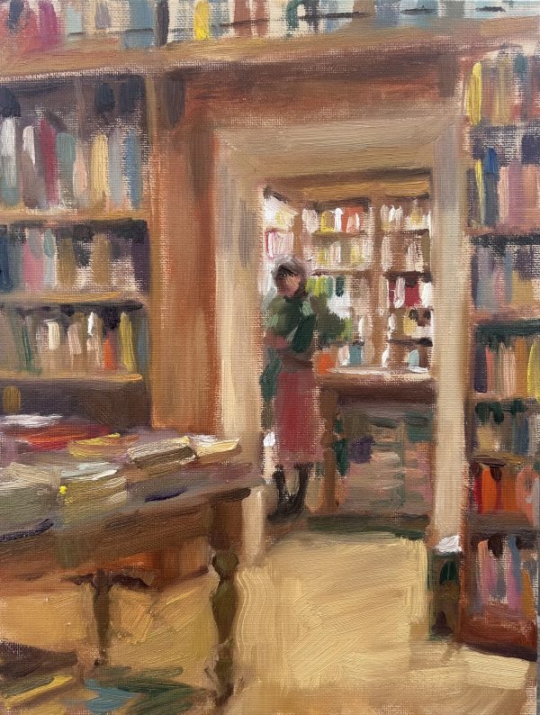 Through to more Books, Toppings (oil sketch)