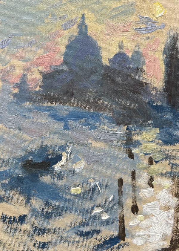Santa Maria della Salute, Morning Rise (Mini oil sketch)