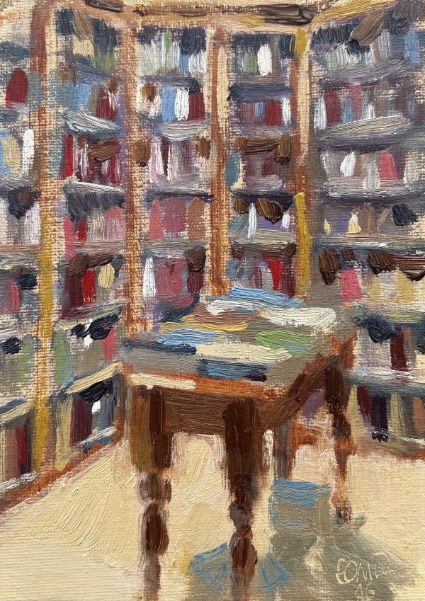 Table with Books Toppings (mini oil sketch)