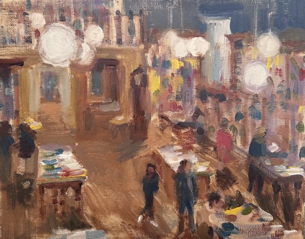 Toppings Interior (oil sketch)