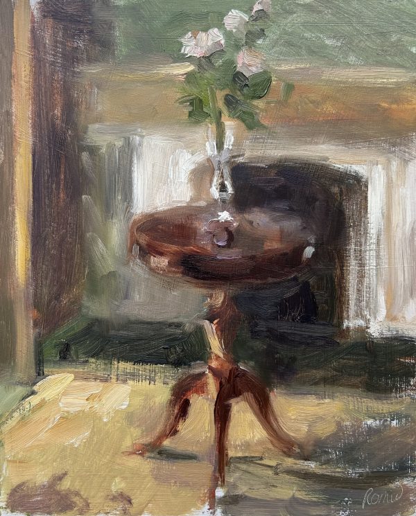 Roses on Polished table (oil sketch)