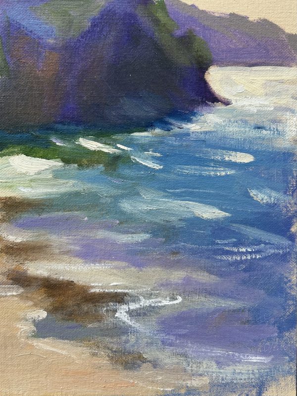 Colour study at Porthtowan (oil sketch)