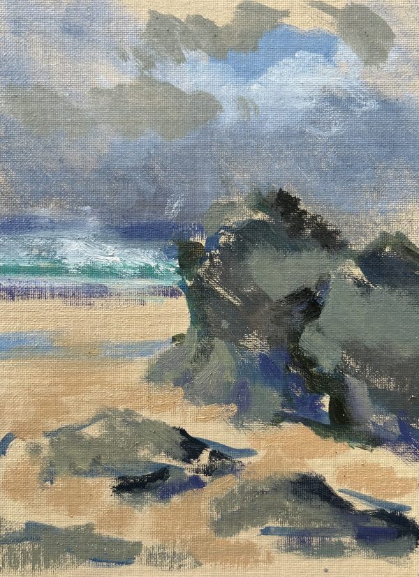 Study at Porthtowan (oil sketch)