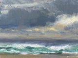 Moody Skies at Porthtowan (oil sketch)
