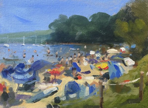 Studland Bay on the hottest day