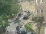 Wet pavements at Somerset Place