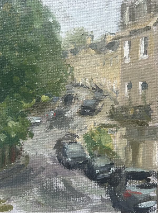 Wet pavements at Somerset Place