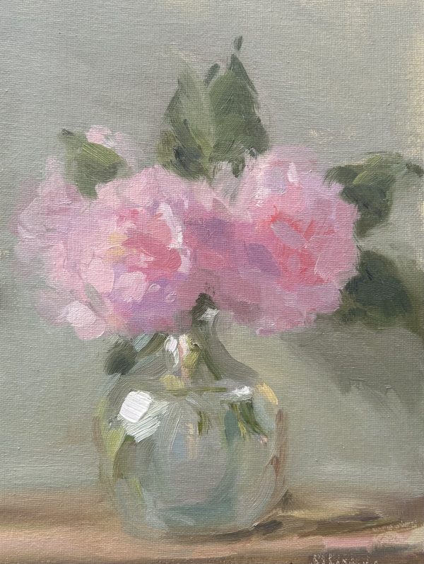Pink Peonies in Posy Vase