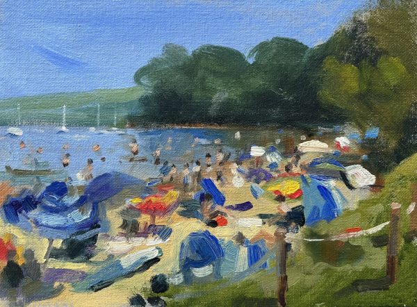 Studland Bay on the hottest day