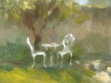 Dappled Light in the Garden (oil sketch)