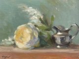 Peony with Silver Jug