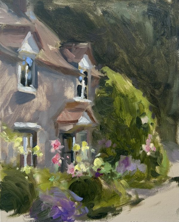 Hollyhocks at the Cottage
