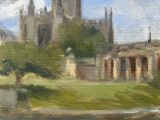 Bath Abby across the river (oil sketch )