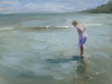 Paddling at Looe, (Oil Sketch)