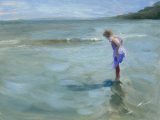 Paddling at Looe, (Oil Sketch)